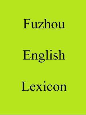 cover image of Fuzhou English Lexicon